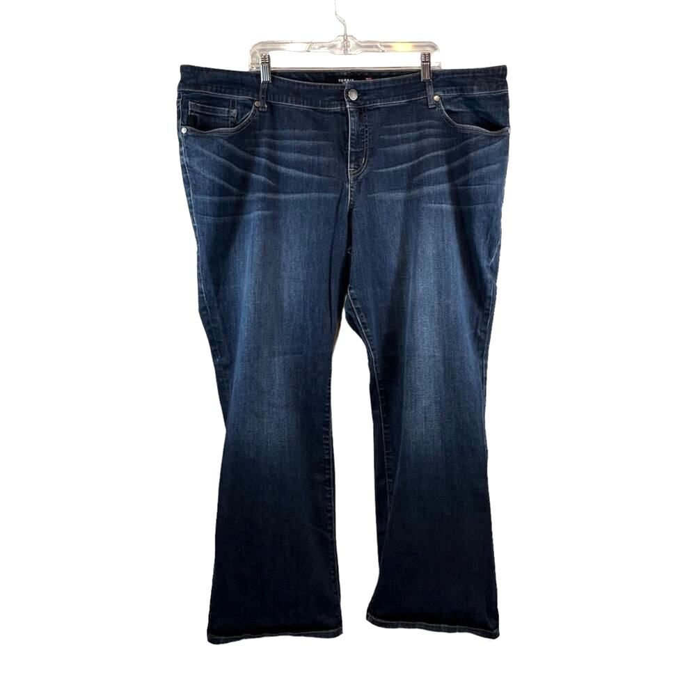 Torrid Dark Wash Straight Leg Denim Jeans Plus Size Woman's 24 Regular